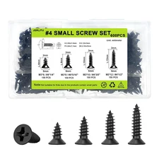 M3 Small Screw Kit, Short Wood Screws Assortment Kit, 600Pcs Tiny Screws 6/8/10/
