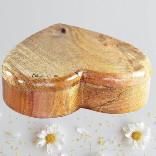 Personalized Engraving Wooden Cremation Urn Heart Shape | Handmade Medium - Picture 4 of 9