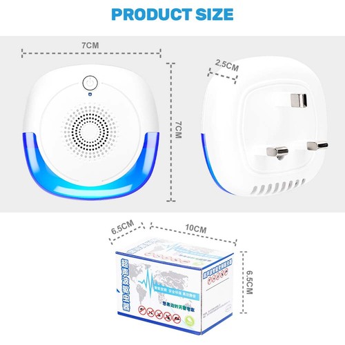 2 Pack Ultrasonic Pest Control Repeller Reject Rat Mouse UK Plug-in Mice Spider - Picture 19 of 25