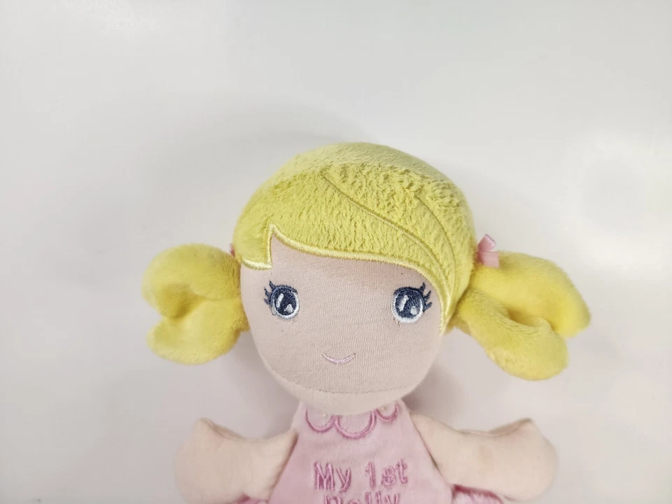 Aurora Ebba "My First Dolly" Muñeca de Peluche Rubia Coletas Rosa Vestido Margarita 12" Foto 3 de 4