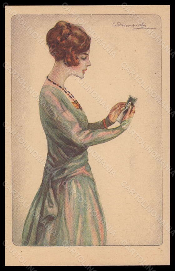 Cartolina Artista Firmata Bompard Fashion Glamour Lady Mode Serie 985-4 VK6424