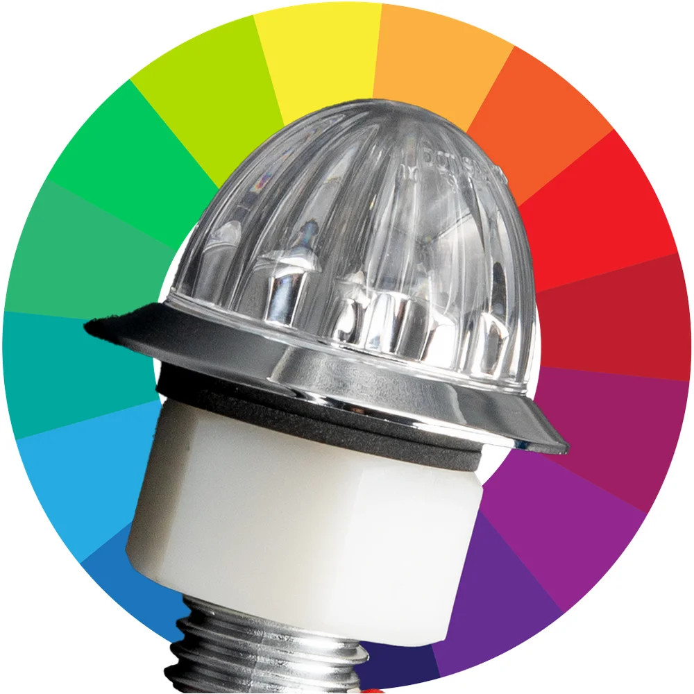 Feu watermelon LED RGB Nedking 12V 24V pour camion à lentille claire étanche IP67