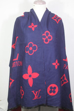 Auth Louis Vuitton Wrap Stole Shawl 65 Wool 35 Cashmere Multicolor Used