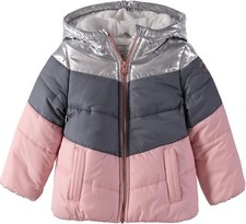 OshKosh B'gosh Girls Heavyweight Coat: Pink/Grey, Size 24M