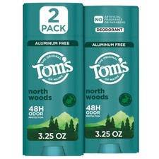 Tom s of Maine North Woods Natural Deodorant, 3.25 oz Ounce Pack 2
