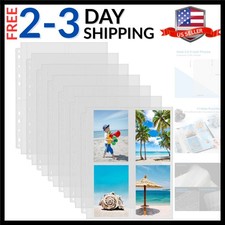 30 Pack Photo Sleeves for 3 Ring Binder 240 Pictures, 3.5x5, Heavy Duty Plast...
