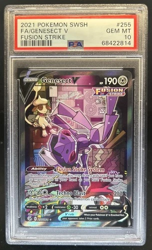 2021 Pokemon SWSH Fusion Strike Genesect V #255/264 PSA 10 GEM MINT