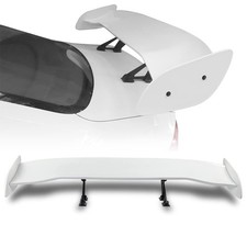 Universal Fit Gt Wing Trunk Deck Spoiler Glossy White Adjustable 57 Inch Universal Fit Gt Wing Trunk Deck Spoiler Glossy White Adjustable 57 Inch