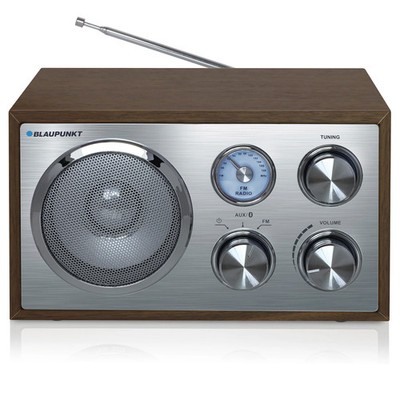 UKW-Radio mit Bluetooth & AUX, RXN180WN, Walnuss Alu Optik, Blaupunkt, GEPRÜFT