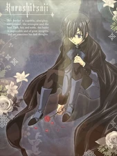 #104 Vintage Black Butler Pencil Board Shitajiki Anime Japan 7x10 "New"