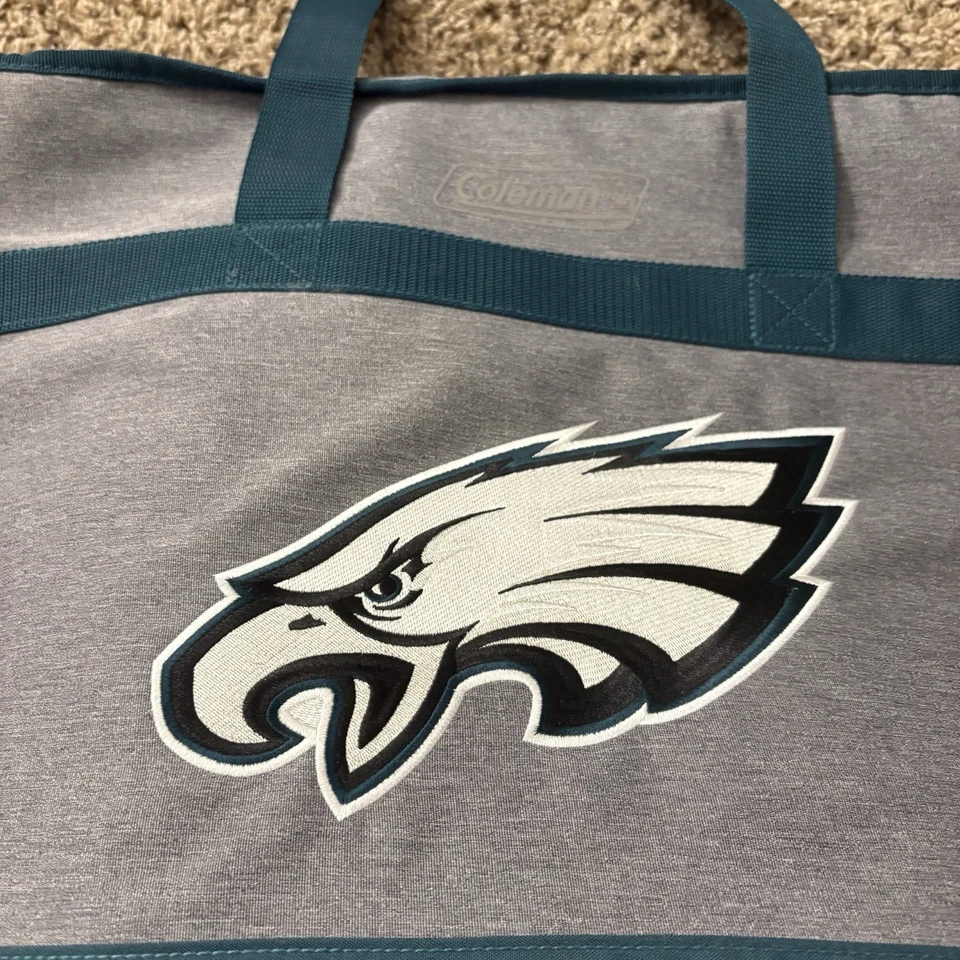 Philadelphia Eagles NFL Coleman Brand Crosshatch 16-Can Cooler Tote Bag New NWT - Image 3 of 4