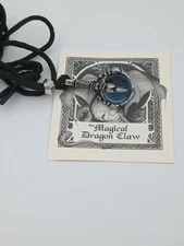 dragon claw pendant necklace blue sphere orb amulet