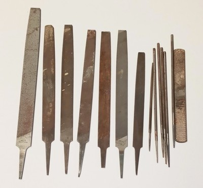 VTG Set of 14 Hand Files Nicholson Arcade RT Co & Unmarked Various Sizes Styles