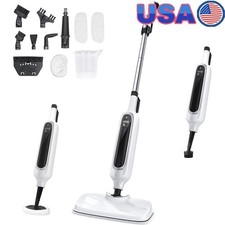 Powerful Steam Mop Fast Heating Digital Display Adjustable All Floors Cleaner US