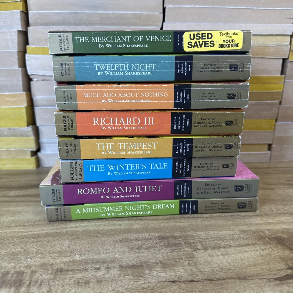 Lot Of 8 Folger Paperbacks Romeo Richard Temptest Winters Tale - Image 2 of 4