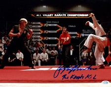 The Karate Kid Ralph Macchio Autographed 11x14 Photo Inscription ACOA Witness IT