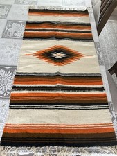 Gorgeous vintage Mexican Wall Hanging Rug  Wool hand loomed