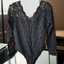 romantischer Spitzenbody Schwarz GR.42