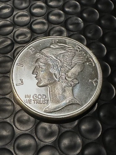 1 oz .999 Fine Silver Round Mercury Dime Design