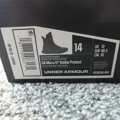Under Armour Boots Mens 14 Black UA Micro G Stellar Protect  display picture 3