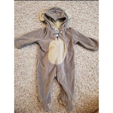 fleece monkey costume zip up one piece footed 6 month