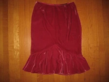 Rickie Freeman For Teri Jon Velvet Silk Skirt Women’s Size 6 Pink