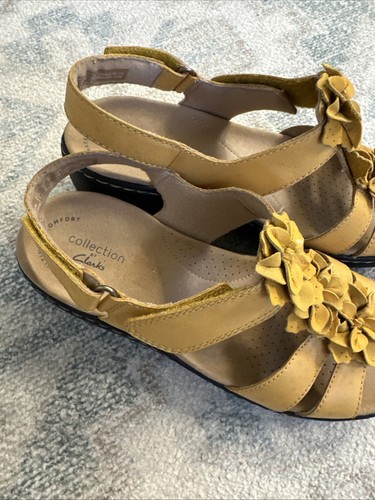 Clarks Collection Leder Cut Out Sandalen gelb - Bild 3 von 10