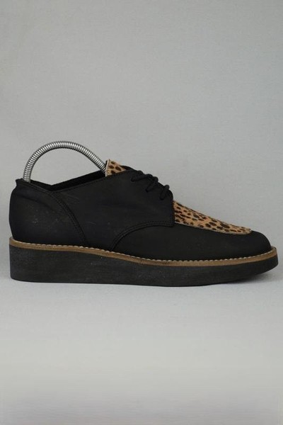 Women Arche Heels Black Leather 38