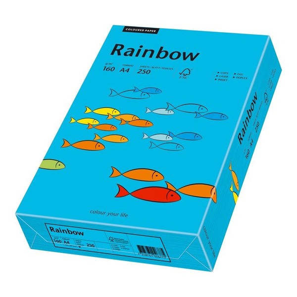 Papyrus Drucker-/Kopierpapier 160G/M² A4 250 Blatt Farbig Bastelpapier Blau-image
