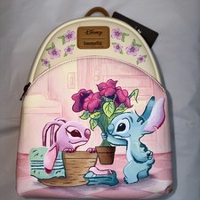 Loungefly Disney Stitch Angel Laundry Day Mini Backpack NWT
