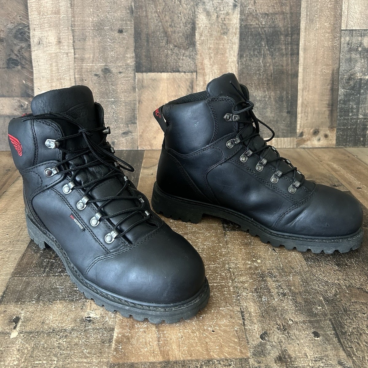 Red Wing 971 Safety Toe Waterproof Lace Up Work Boots Mens 10 D | eBay