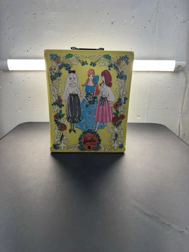 LOT of 3 Barbies (1966) Skipper (1967), Ken (1968) case, handmade vtg clothes