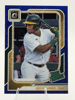  Leo De Vries  2026 Donruss Optic Blue Velocity  Rated Prospect A's No. 129