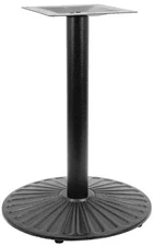 Art Marble Z14-22D 22" dia. Sun Beam Black Cast Iron Dining Height Table Base