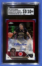 2023 Topps Chrome McDonald's A.A. Madison Booker Auto Red Refractor #3/5 SGC 10