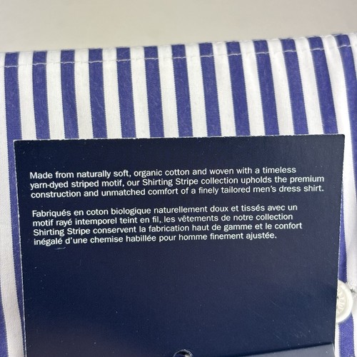 Ralph Lauren QUEEN Organic Shirting Stripe Duvet Cover White Navy - Bild 9 von 11