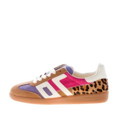BACK 70 women shoes Squid 04 sneaker Leopard calf hair multicolor suede