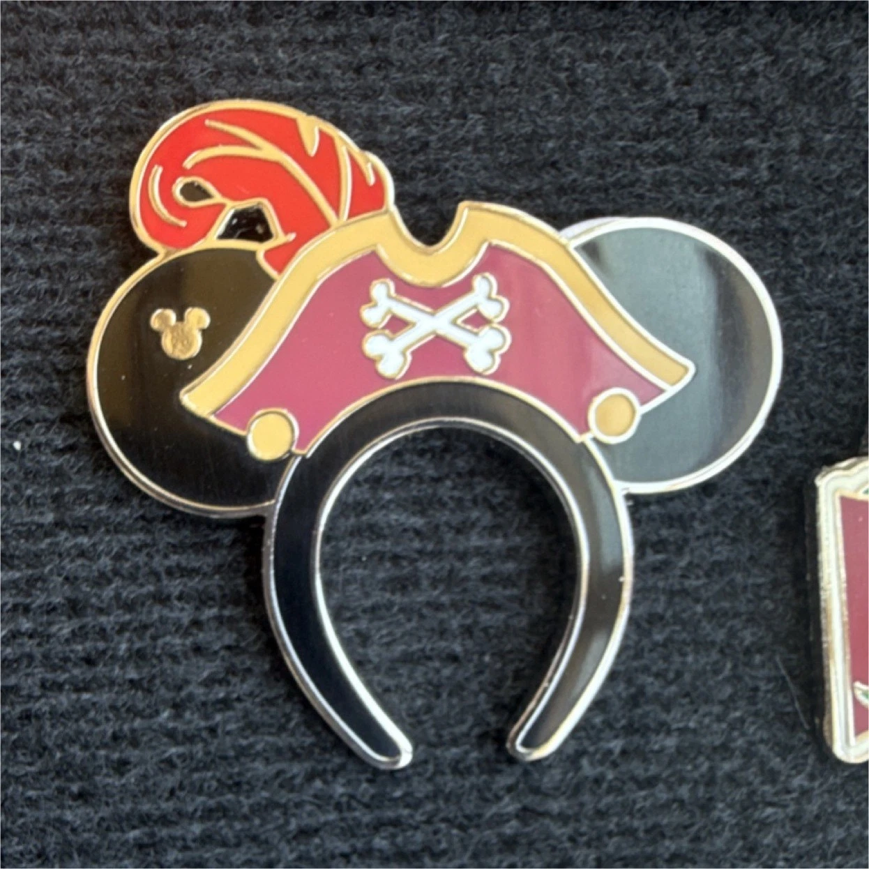 Disney Hidden Mickey Pirates of the Caribbean Mickey Ear Hat Pin - Single