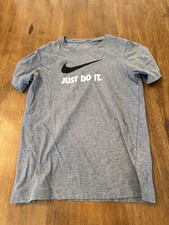 Boys Nike Just Do It Tee, Grey/Multi, XL