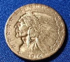 A 1914-D $2.50 Indian Head Gold Quarter Eagle Beautiful Coin