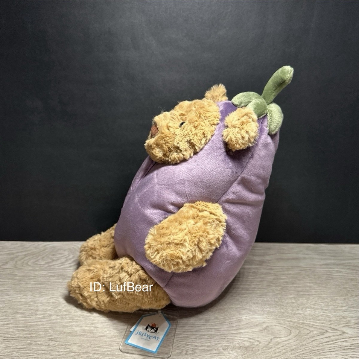 AUTHENTIC❗️Jellycat eggplant bartholomew bear- NWT Retired