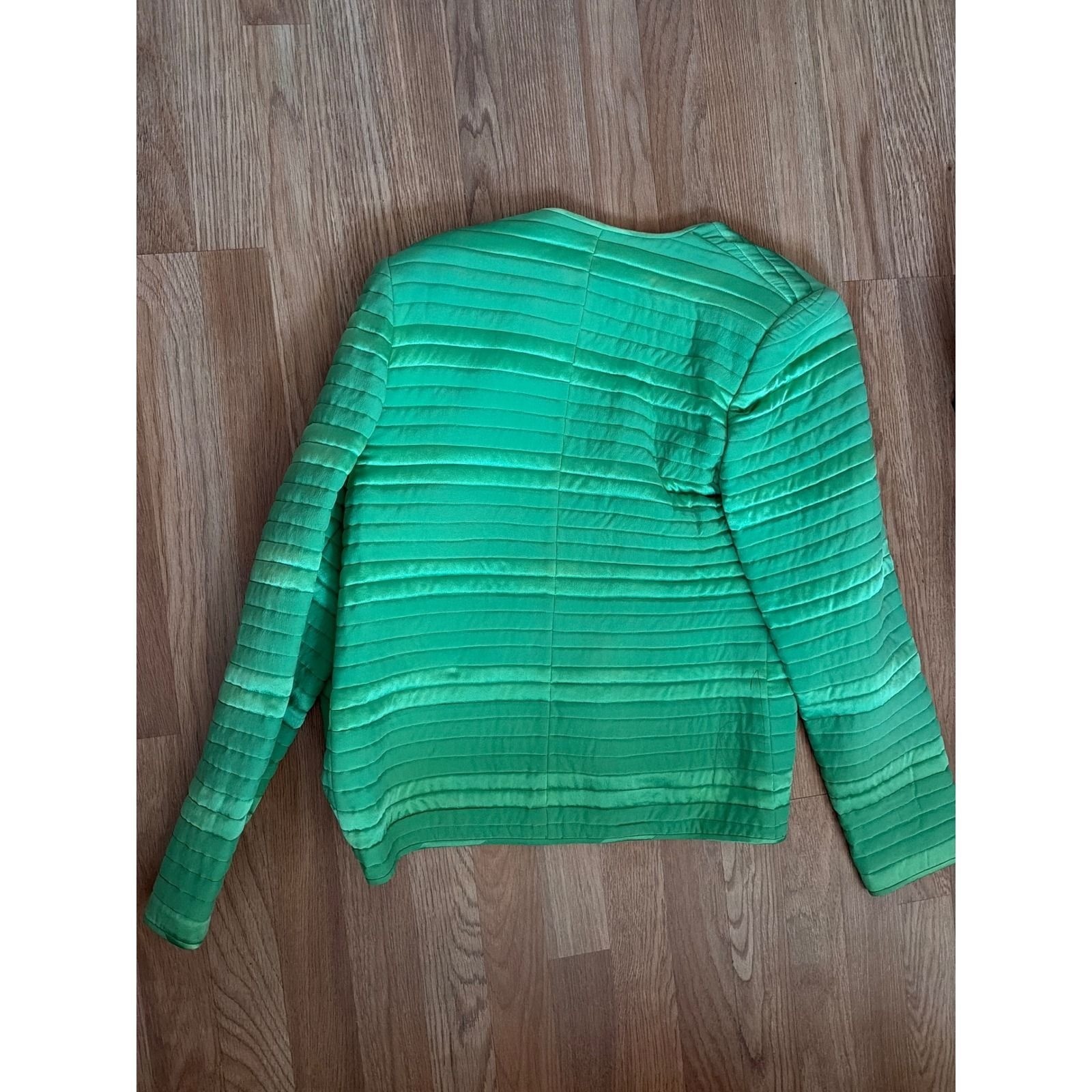 Christian Rupert Quilted Green Jacket and Jody California Blue Slip Dress Set image 4