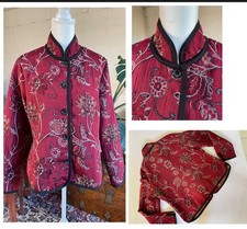 Vintage Floral Tapestry Brocade Jacket Size L 12 Romantic Victorian Cottagecore