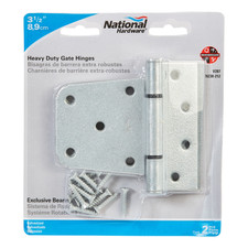National Hardware N238-212 Galvanized Steel Extra Heavy Gate Hinges 3-1/2 in.