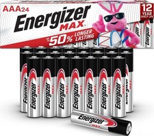 Energizer MAX AAA Batteries 24 Pack Triple A Alkaline Batteries