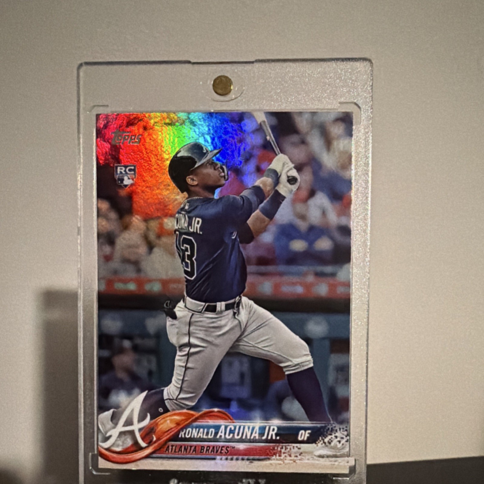 Topps 2018 Update Series Ronald Acuna Jr. Rookie Rainbow Foil #US250 Braves