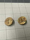 WW2 US Military Army Enlisted Infantry Collar Brass Insignia Disc