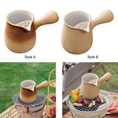 Porzellan Teekanne Teekessel 500ml Teekocher Wasserkocher Teeei für Camping Tee