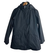 Image of Lands End Womens 3-in-1 Squall Parka Jacket with Removable Vest Black Small
