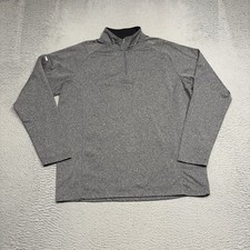 UNRL Interlock 1/4 Zip Pullover Men's XL Grey Sweater Jacket Golf Stretch